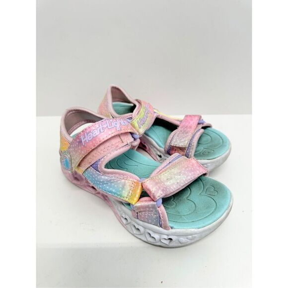Sketchers Sandals Flutter Hearts Size 13 Pink Open Toe Twili Sneaker - Picture 2 of 7